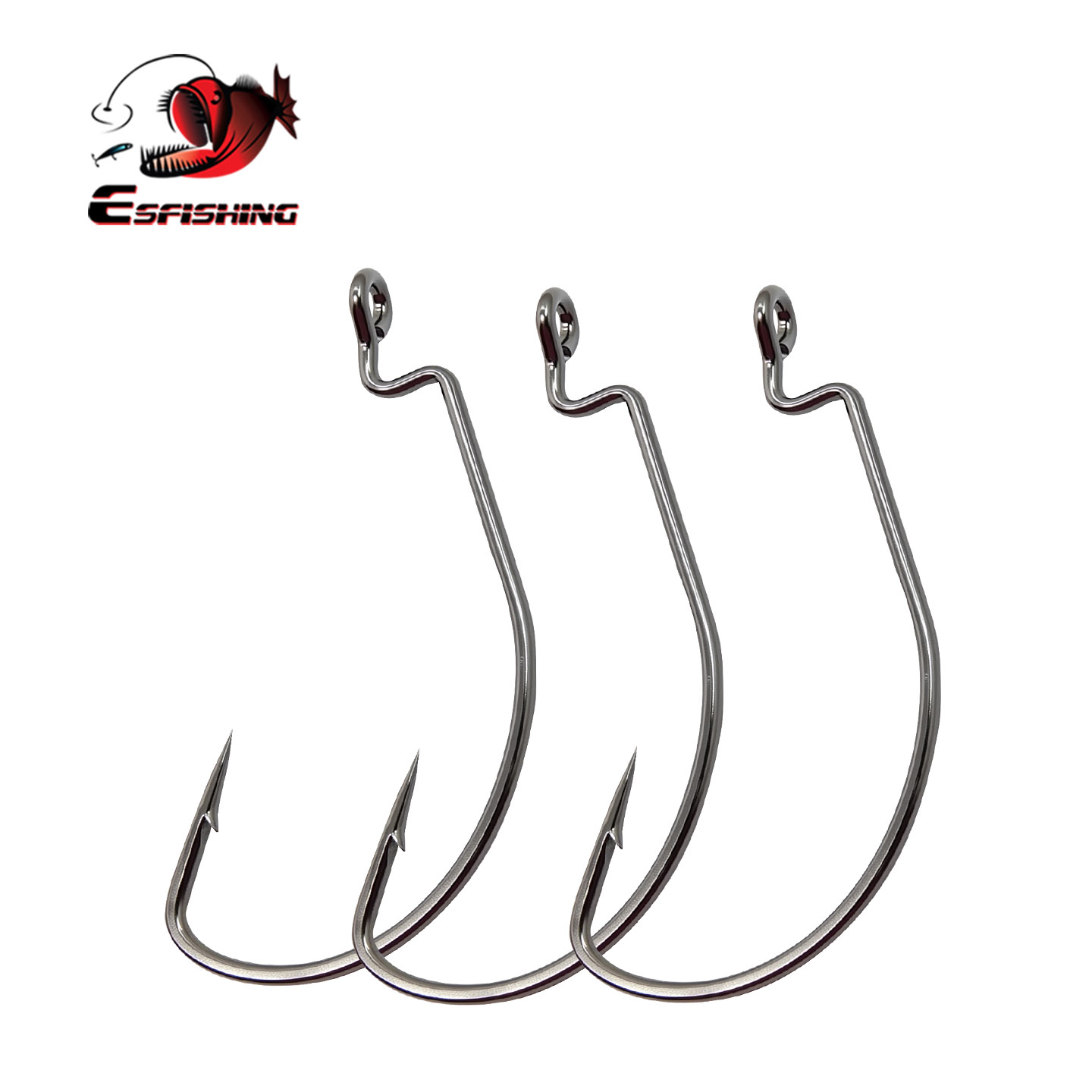 Fishing Hook Offset - ESFISHING Офсетный крючок из углеродистой стали,