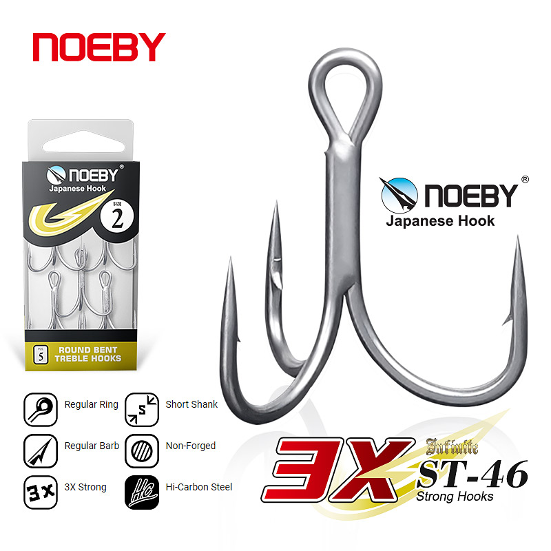 Fishing Hook Barbless - Рыболовные крючки Noeby из высокоуглеродистой стали,