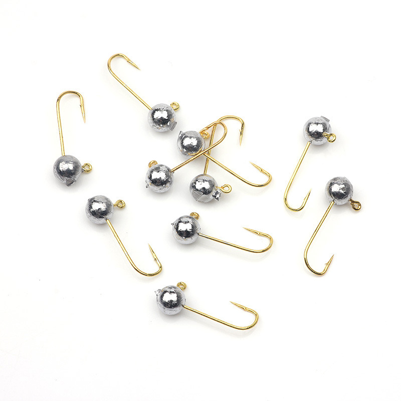 Fishing Hook Offset - 10 шт./лот, микро-джиг-головки, рыболовные крючки 1-5