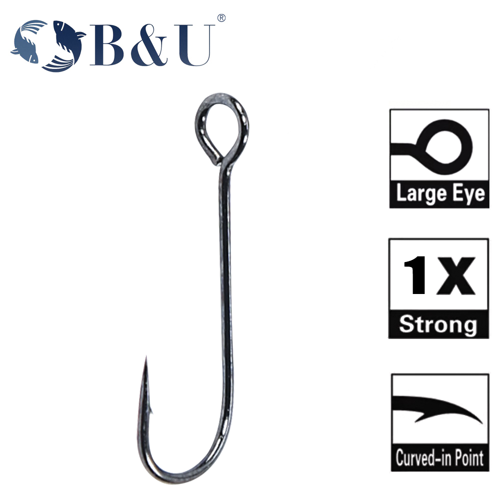 Fishing Hook Barbless - Рыболовные крючки B&U, 20 шт., с