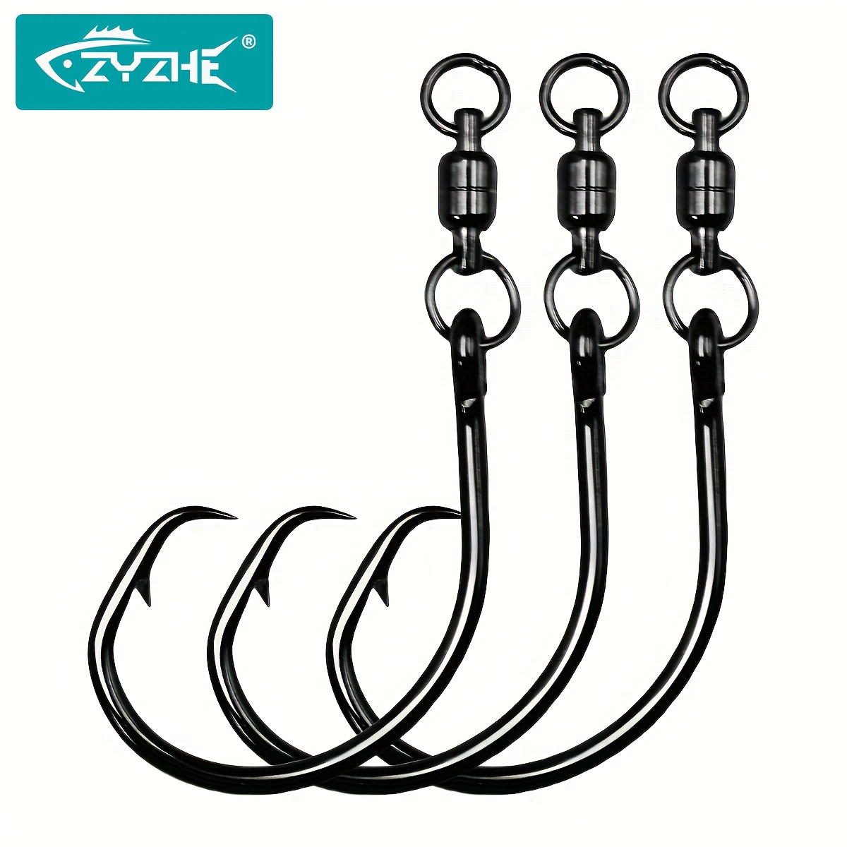 Fishing Hook Barbless - Крючки ZYZHE 3/6/9 шт. с вертлюгом