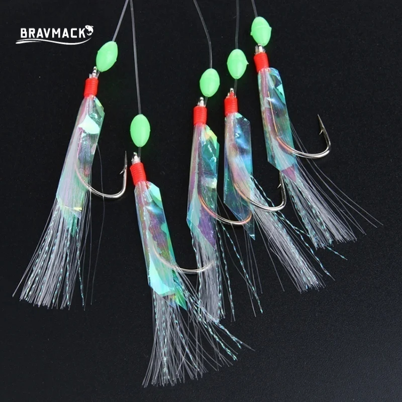 Fishing Hook Assortment - 5 шт./компл., набор разноцветных мягких рыболовных