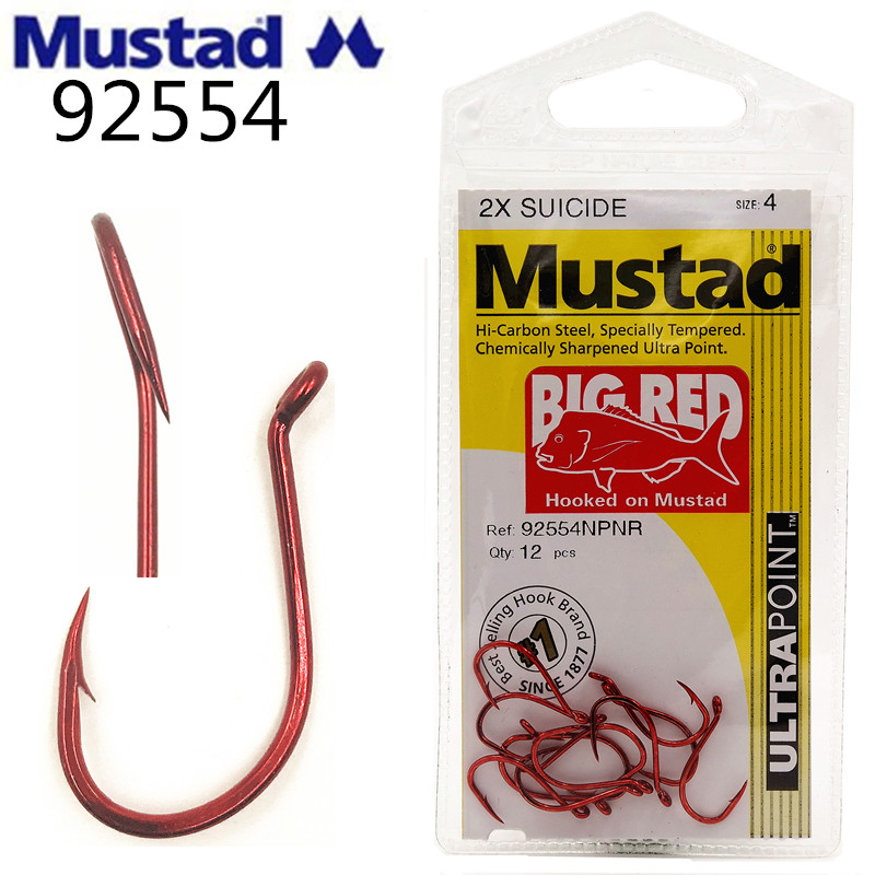 Fishing Hook Barbless - Оригинальные крючки Mustad для морской рыбалки,