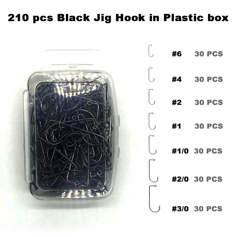 Fishing Hook Assortment - 210 шт., рыболовные крючки с круглой