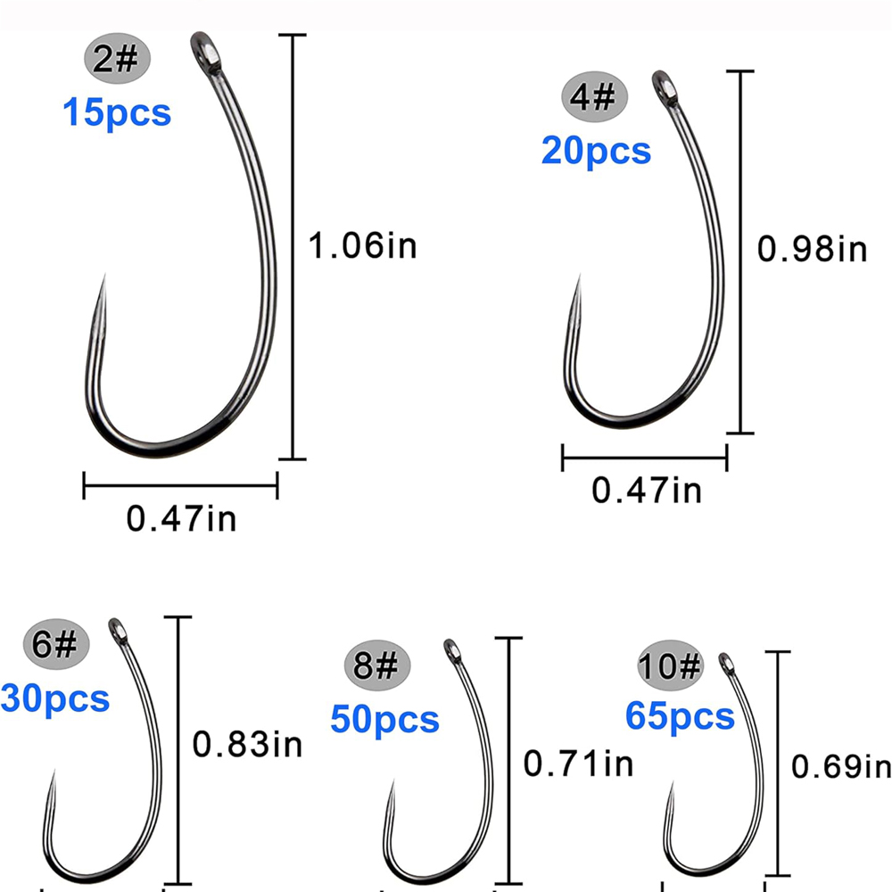 180 шт., набор рыболовных крюч – обзор и цена Fishing Hook Barbless