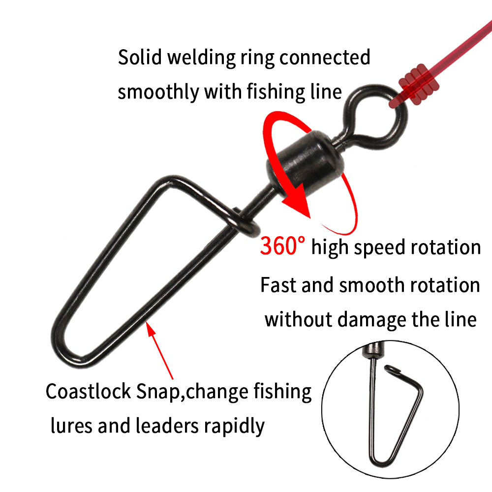 20 штук # Вертлюг-карабин 12-1 – обзор и цена Fishing Hook Stainless Steel