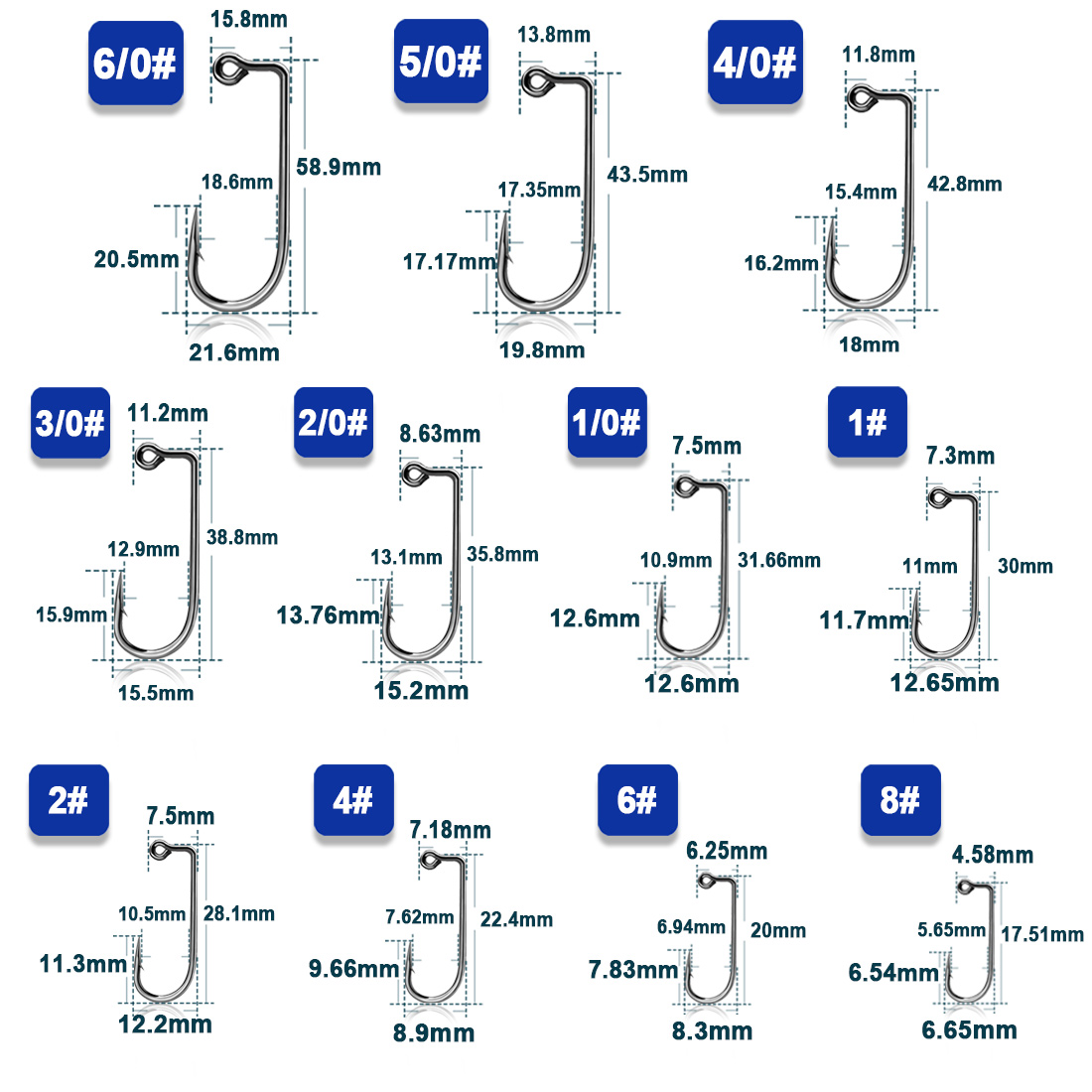 Рыболовный джиг-крючок, 50 ~ 2 – обзор и цена Fishing Hook Barbless