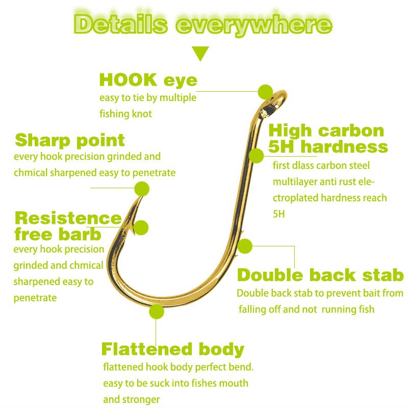 50 шт. рыболовные крючки для о – обзор и цена Fishing Hook Circle